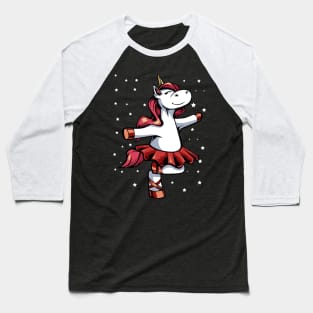 Adorable Dancing Ballet Dancer Unicorn Baseball T-Shirt